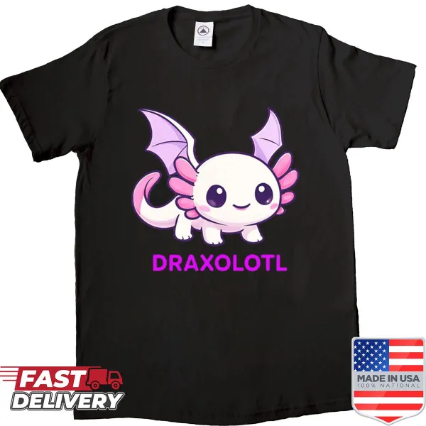 Chibi illustration of a Draxolotl on a shirt