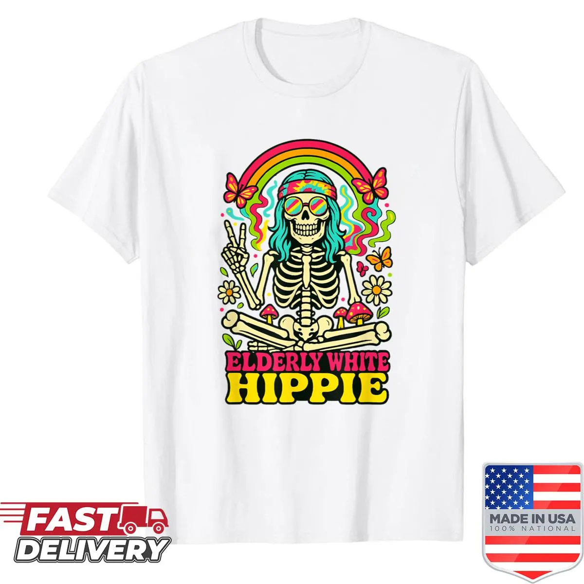 Retro peace sign shirt for hippies with a nostalgic vibe