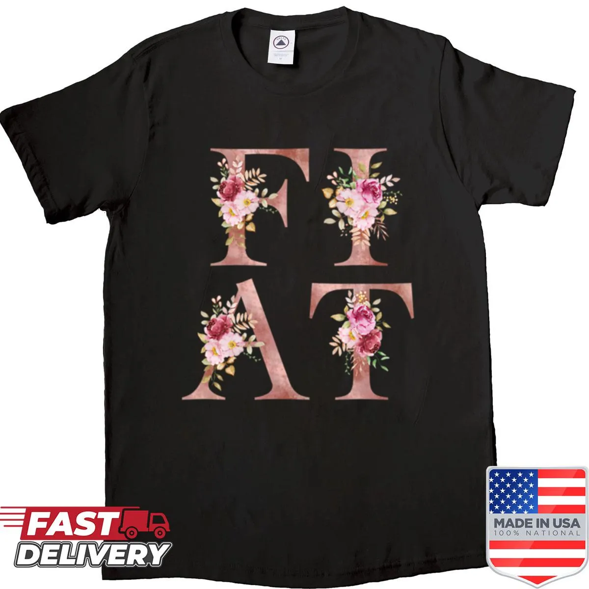 Floral shirt featuring the phrase 'Marys Yes' in cheerful design