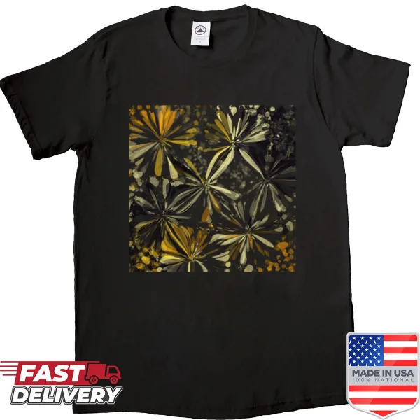 Abstract floral design shirt with fluid patterns