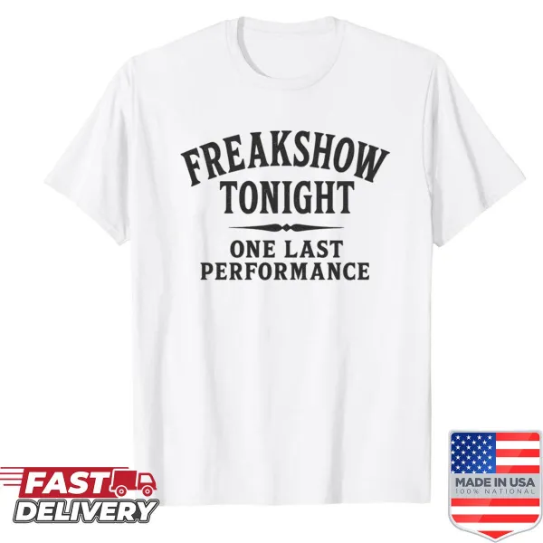 Creepy carnival themed shirt with vintage freakshow sign design
