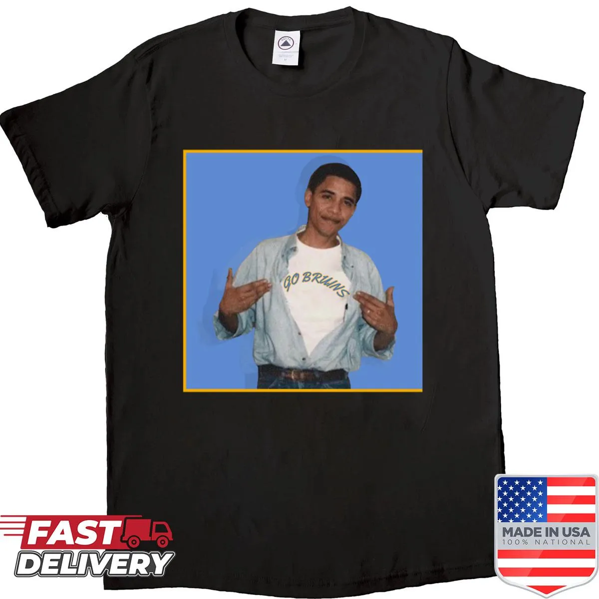Proud Bruins-themed shirt for students and fans.