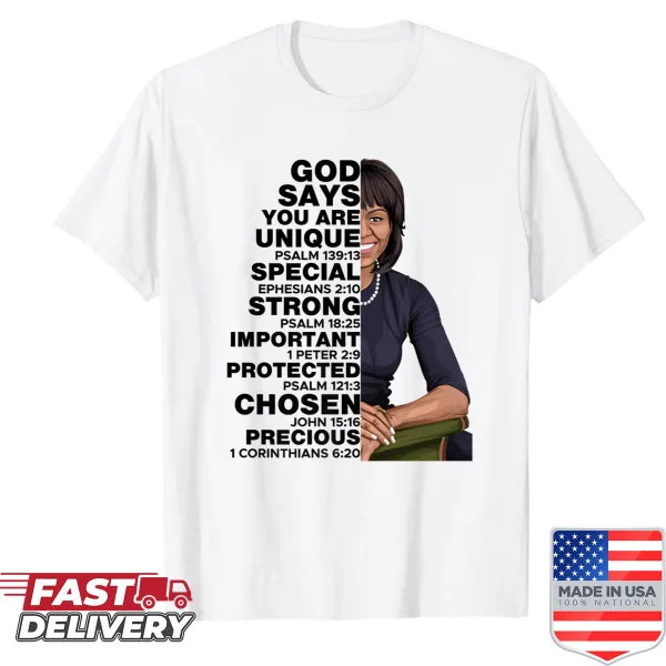 Motivational shirt with Michelle Obama's quote for Women's History Month