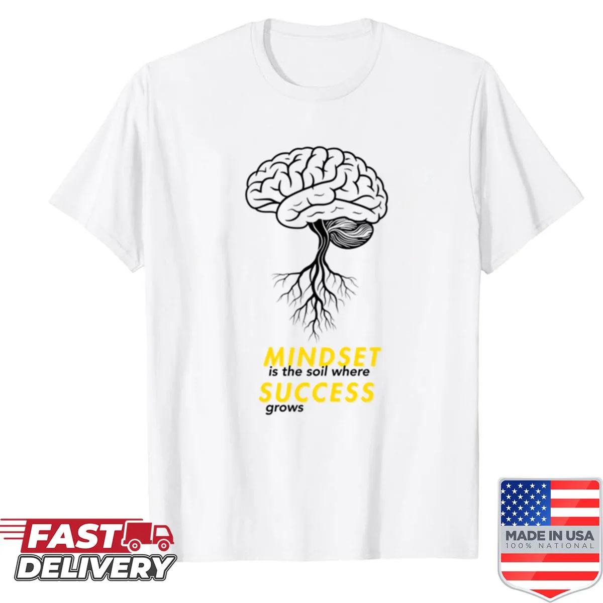 Motivational brain tree design promoting growth mindset