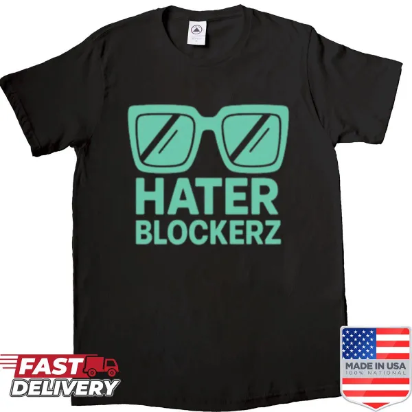 Playful text design on Hater Blockerz T-shirt