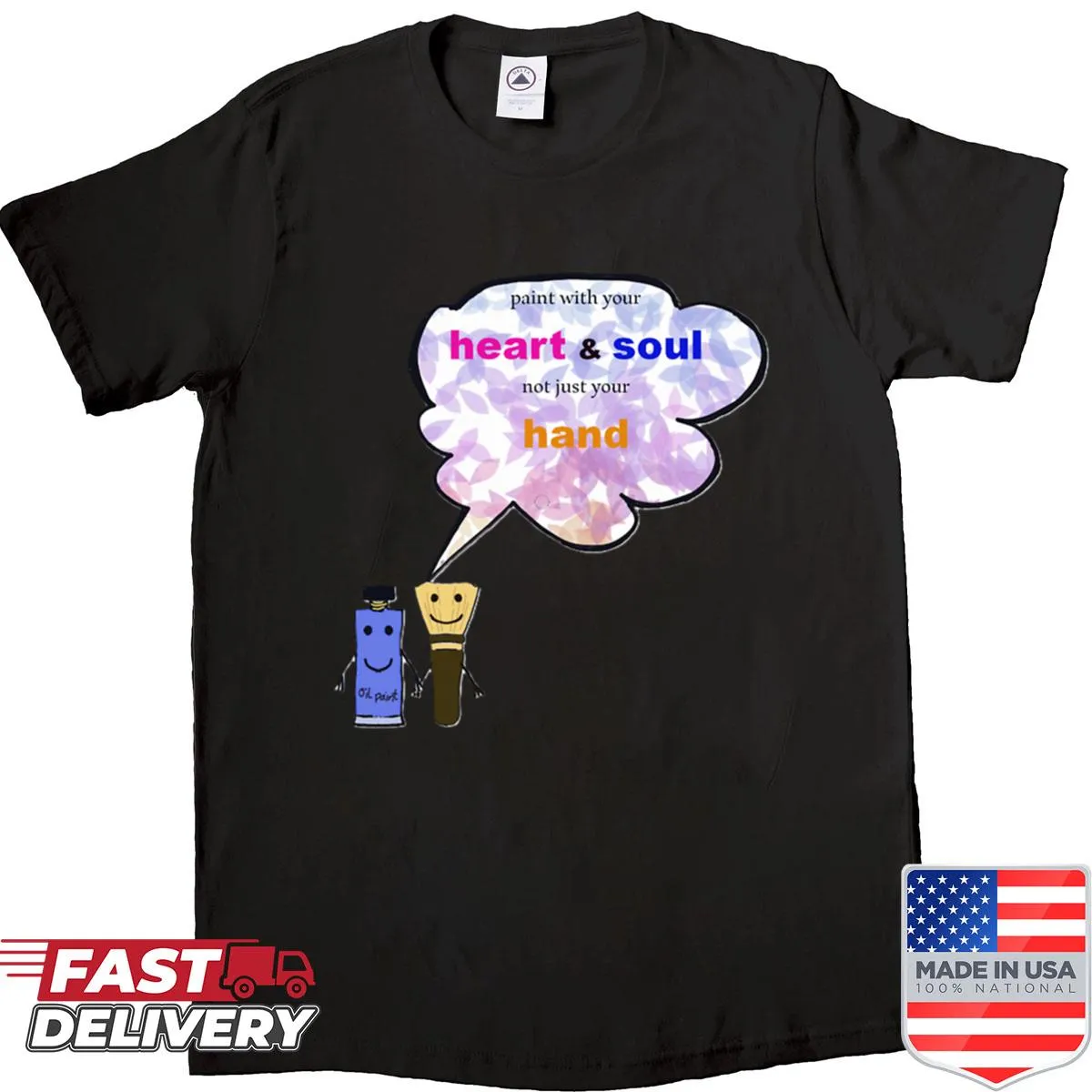 Inspirational shirt for art lovers and teachers.