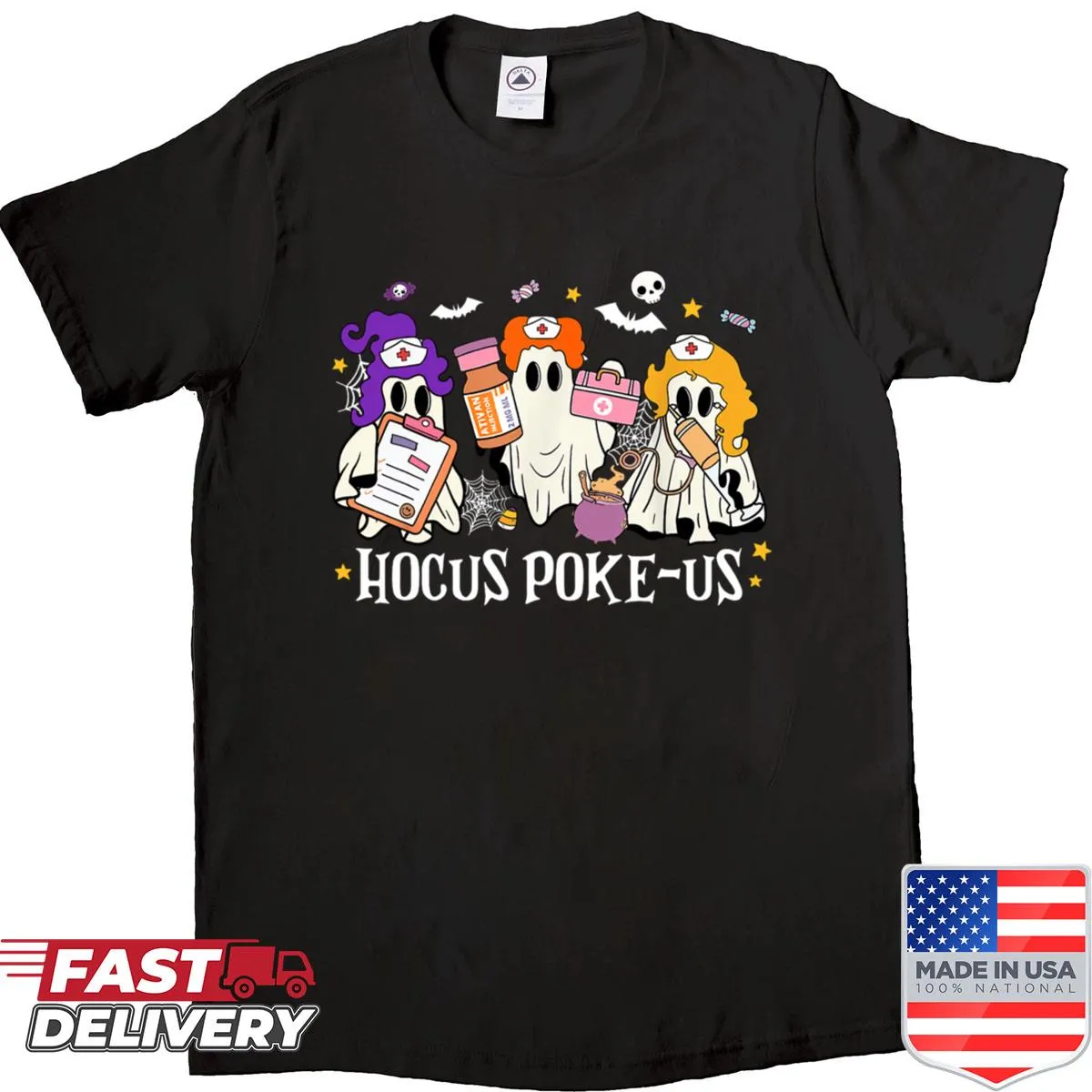 Nurse Halloween shirt with Hocus Pocus theme
