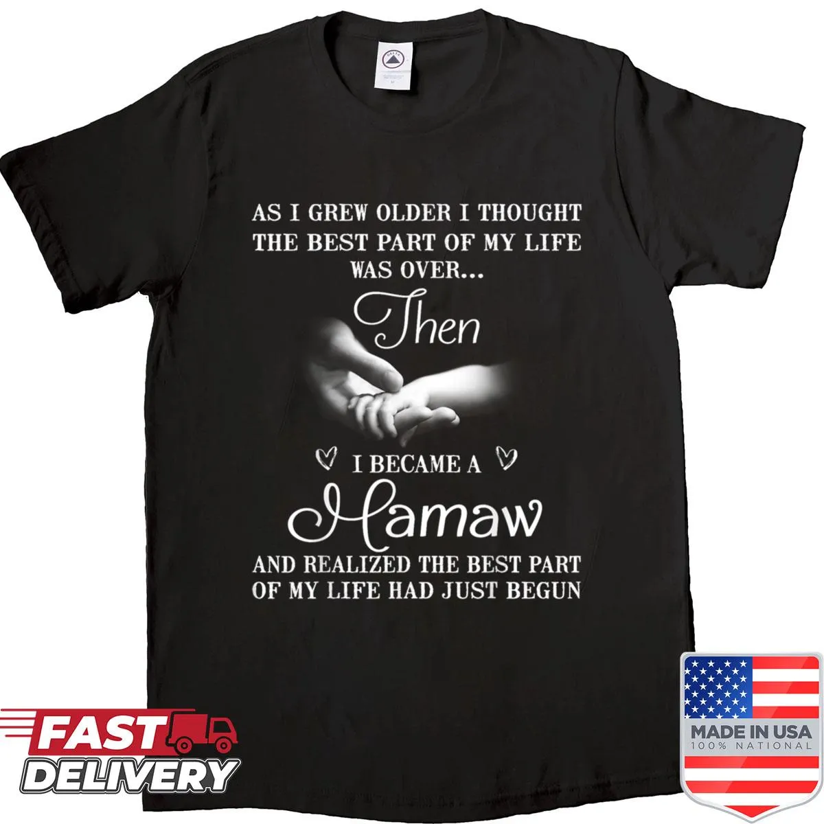Endearing shirt that says 'I Became a Mamaw'