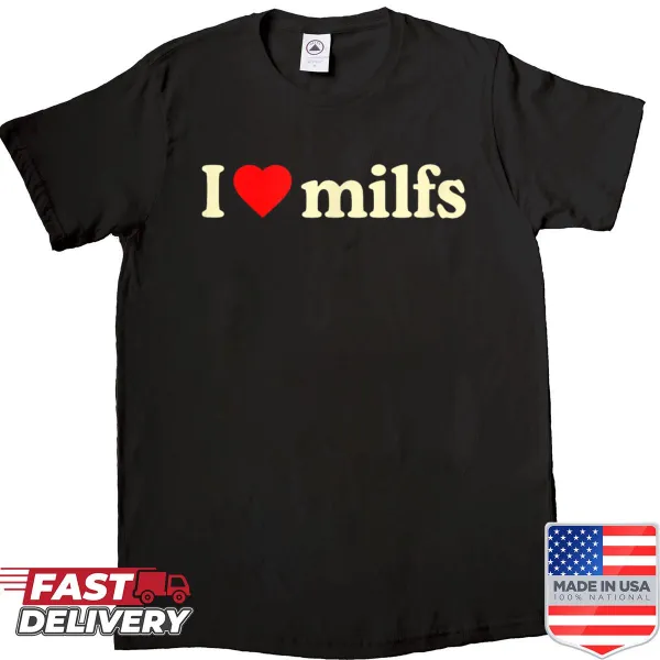 Text-based design expressing love for milfs and hot moms