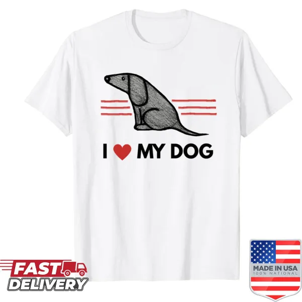 Dachshund shirt with a loving illustration for dog lovers