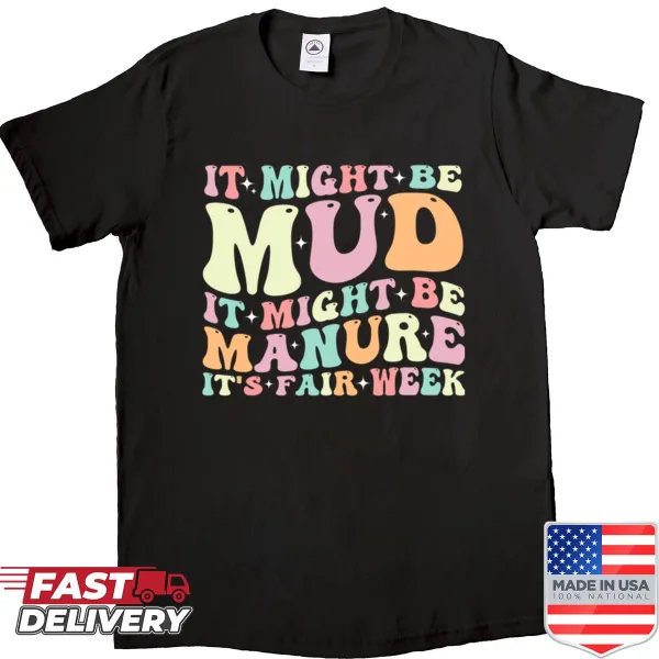 Humorous typography about fair week on a t-shirt