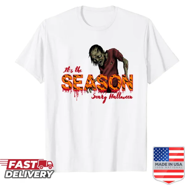Whimsical Halloween graphic on a T-shirt