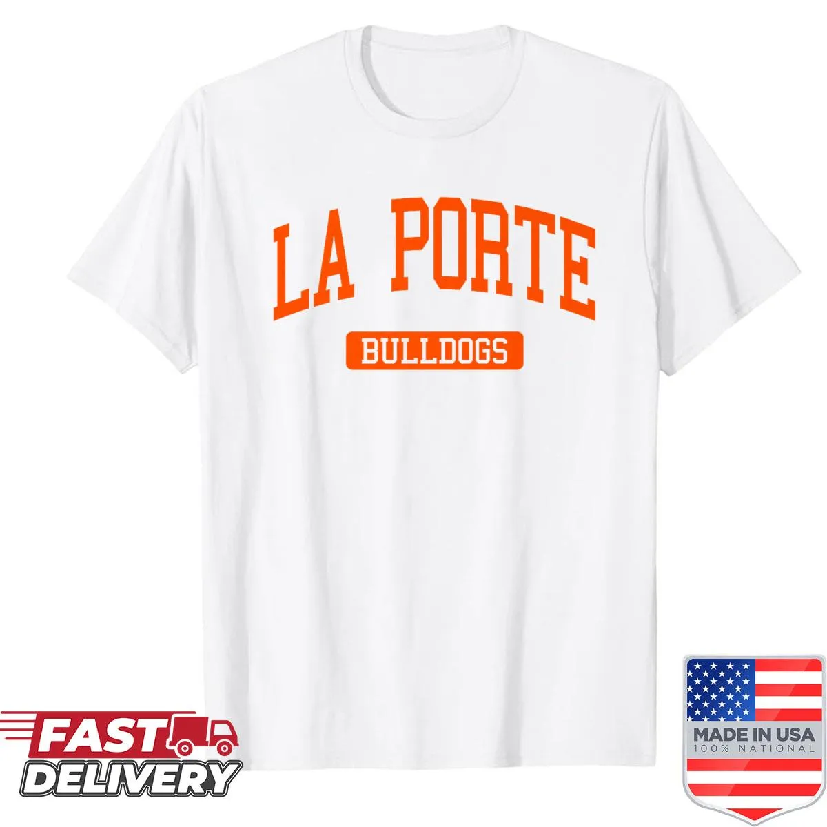 La Porte High School varsity sports shirt with school emblem