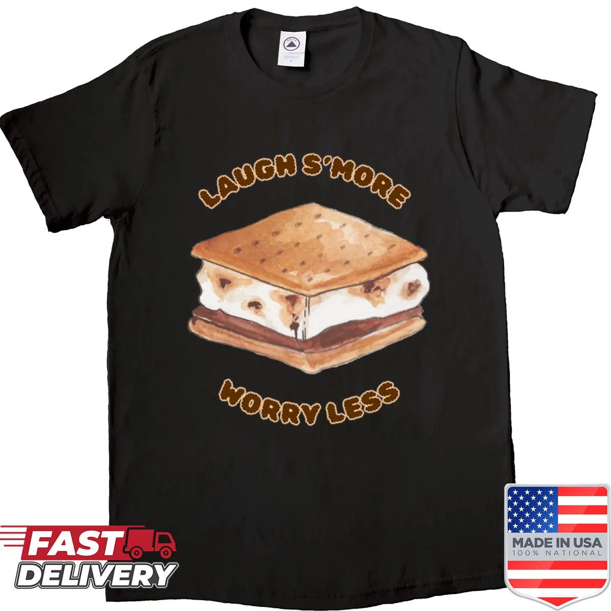 Funny s'mores themed t-shirt with a humorous saying