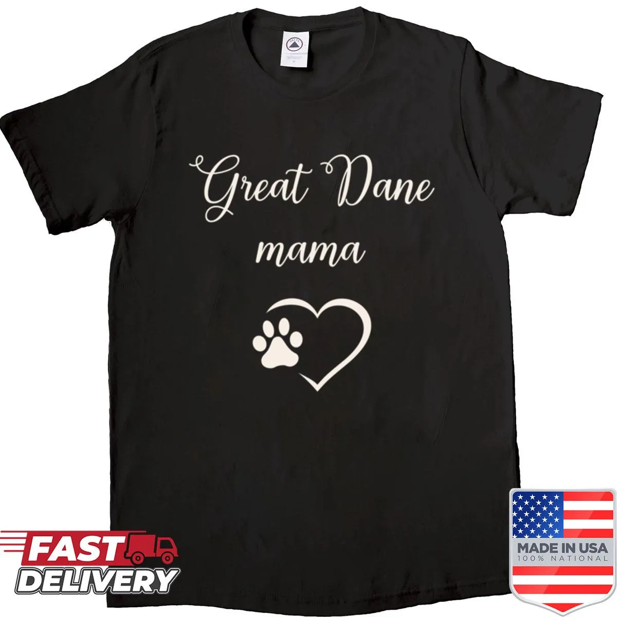 Great Dane mama T-shirt with proud typography