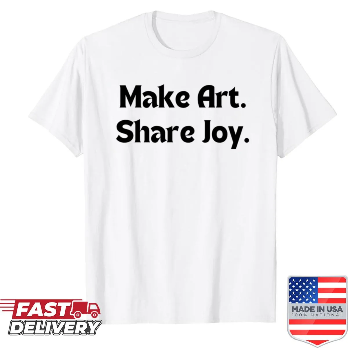 Inspirational quote graphic on a T-shirt for creators