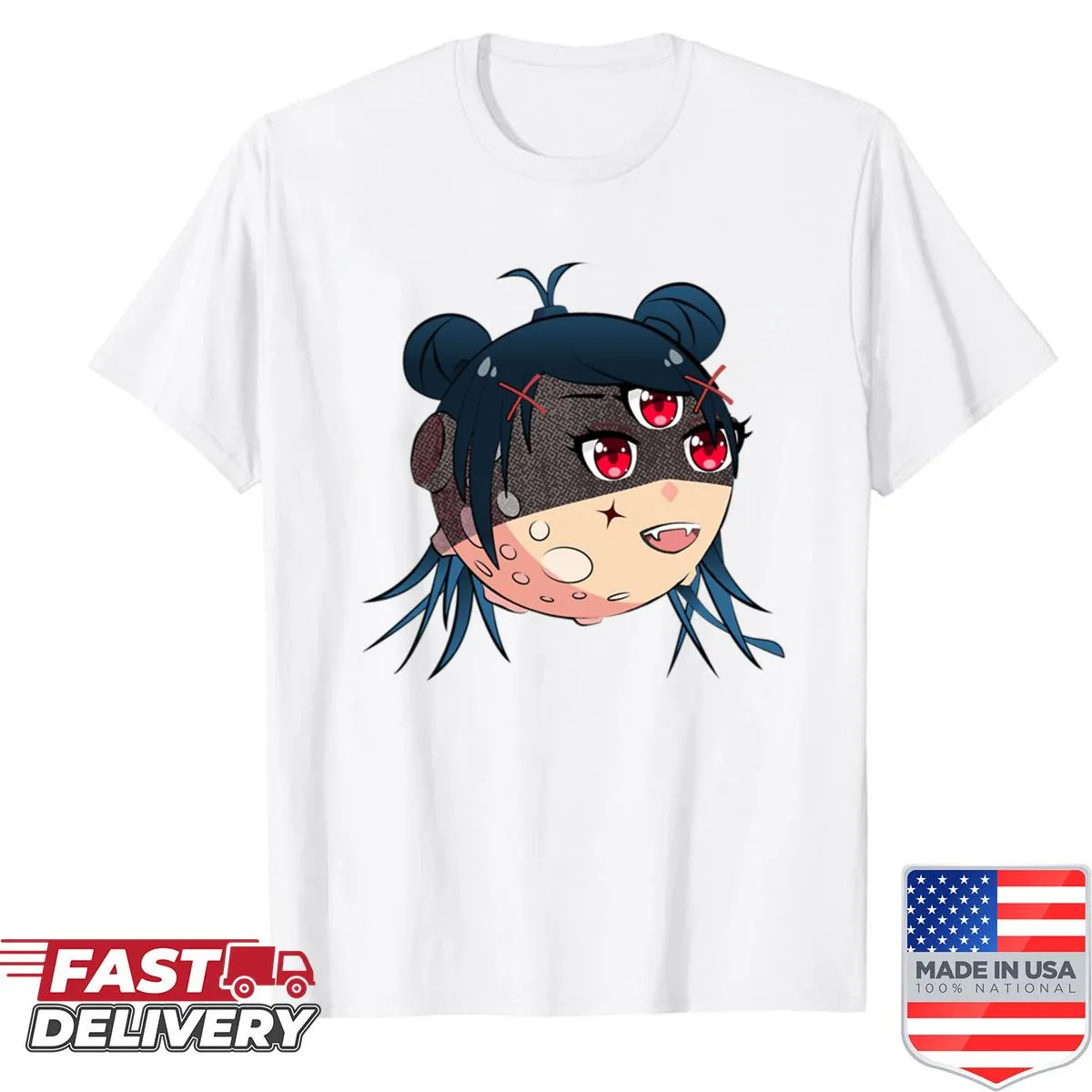 Playful cartoon shirt featuring a 'Moon Army' design for manga fans.