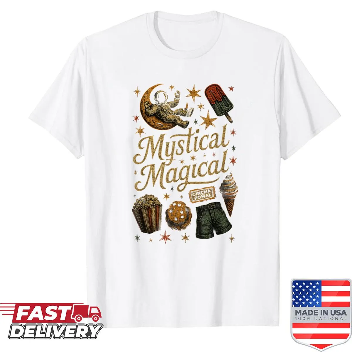 Typography shirt celebrating names Ben and Boone with a magical theme