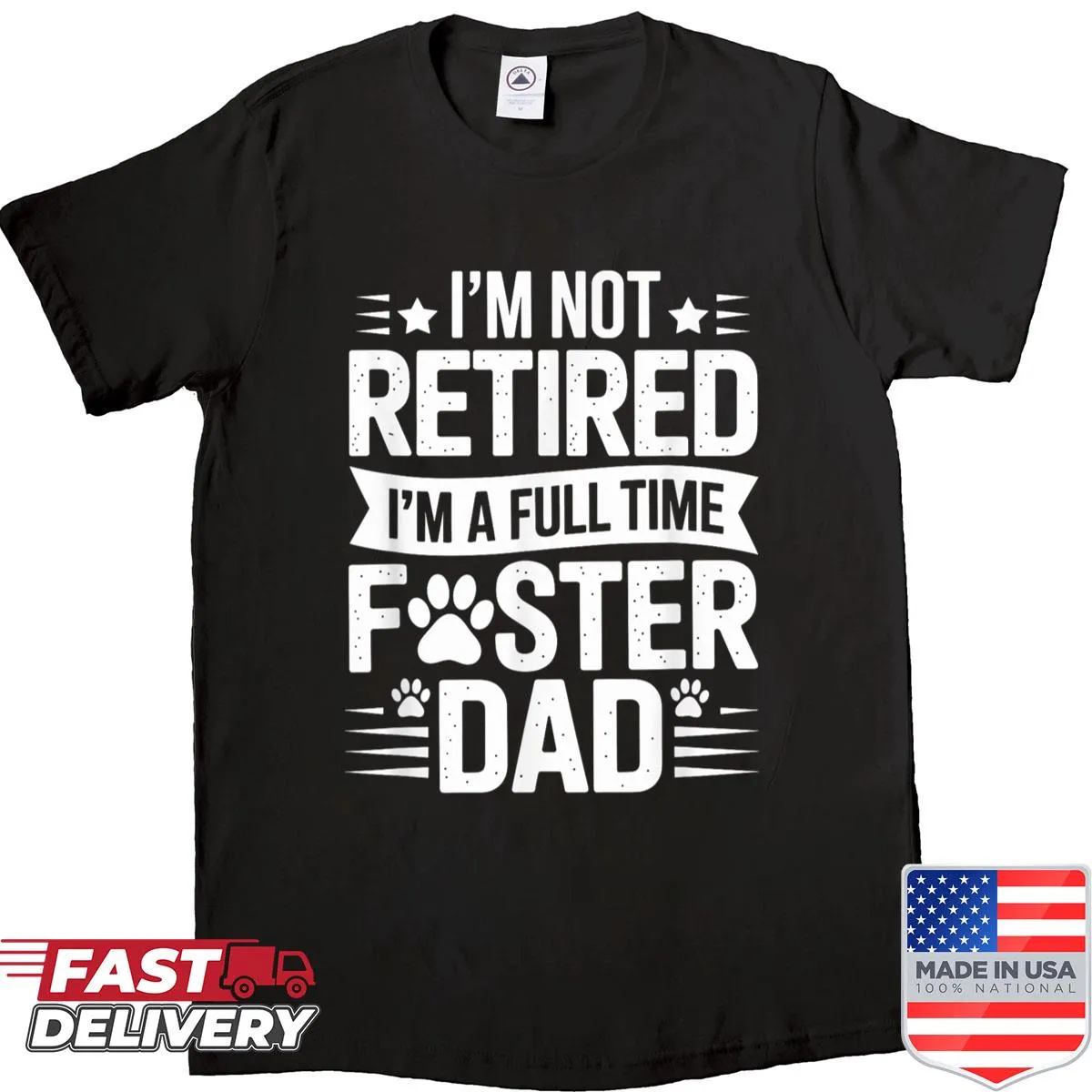 Humorous shirt for foster dads with animal rescue theme and fun text