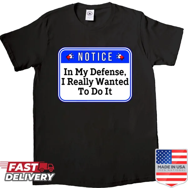 Funny T-shirt with a sarcastic warning sign graphic