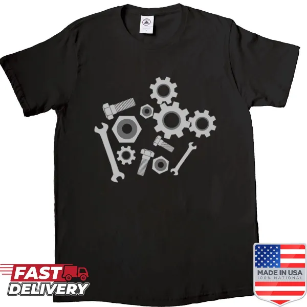 Funny Nuts N Bolts shirt with bold typography design