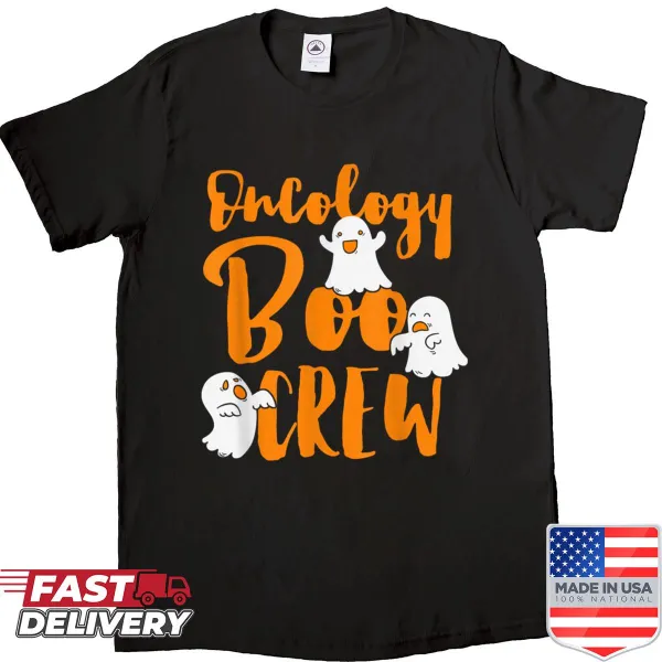 Boo Crew Halloween shirt for oncologists with spooky graphic