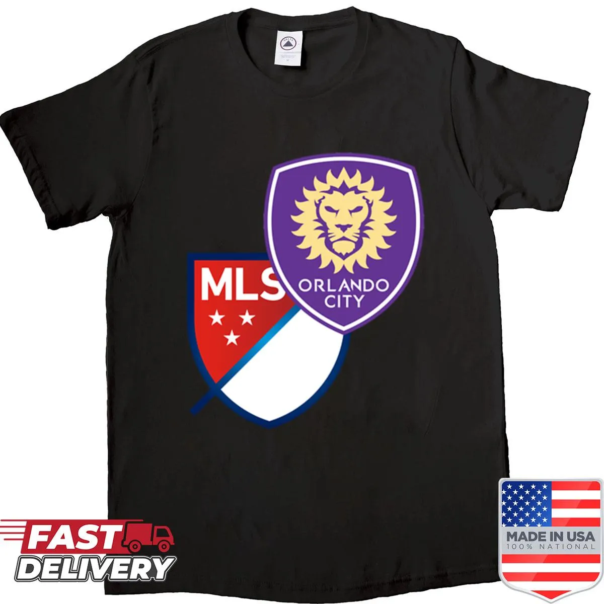 Orlando City logo on a stylish t-shirt