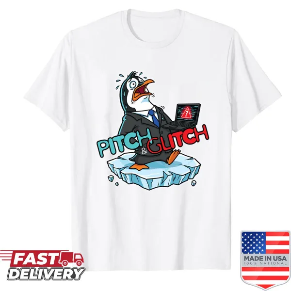 Illustration of a penguin representing entrepreneurship on a shirt