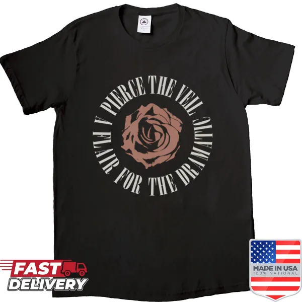 Bold typography t-shirt for Pierce The Veil fans