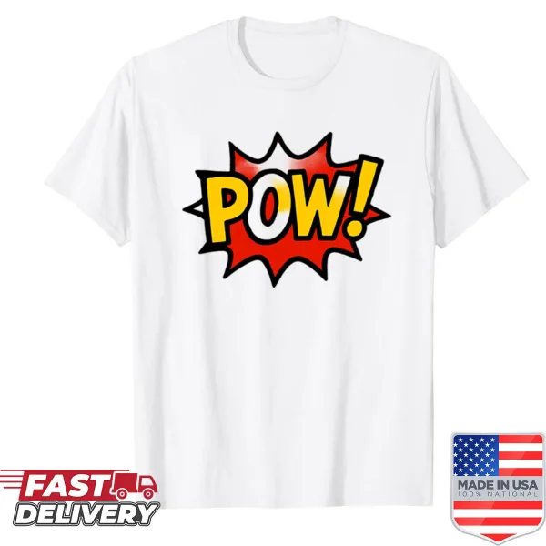 Playful t-shirt featuring a cartoon creature named 'Pow Beast'