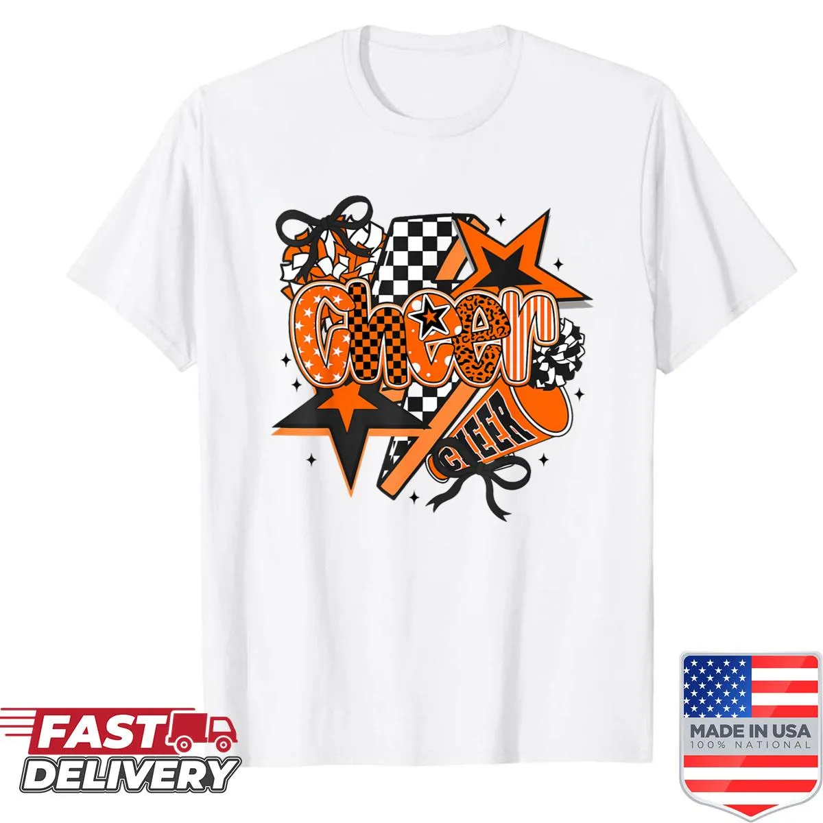 Cheer mom shirt with game day typography design