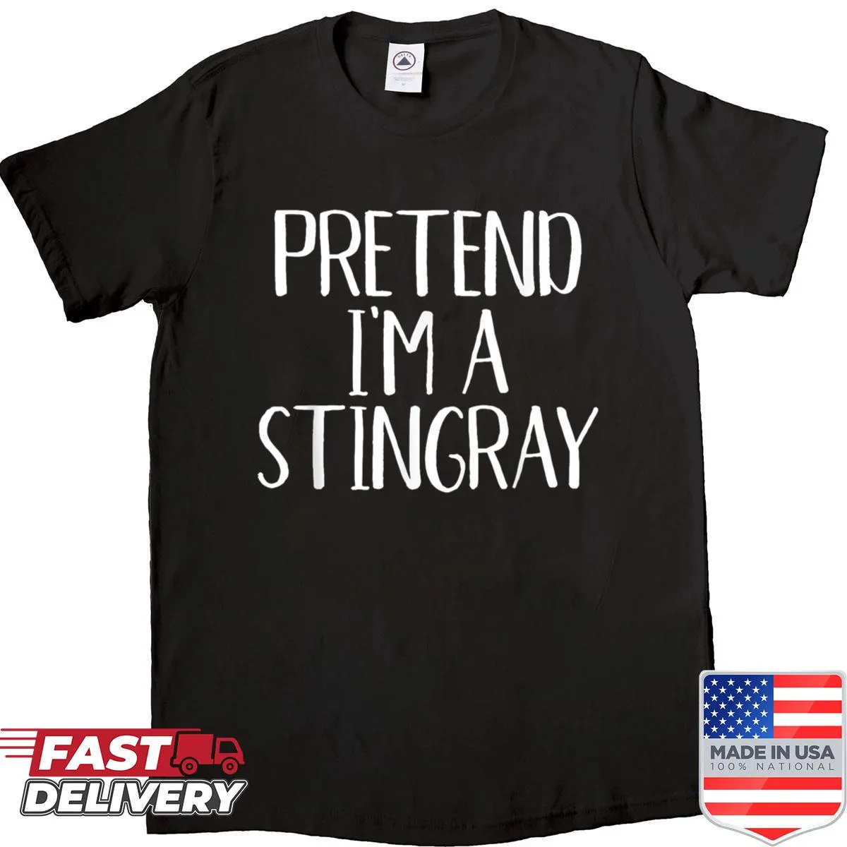Funny Halloween shirt featuring a cartoon stingray with playful text