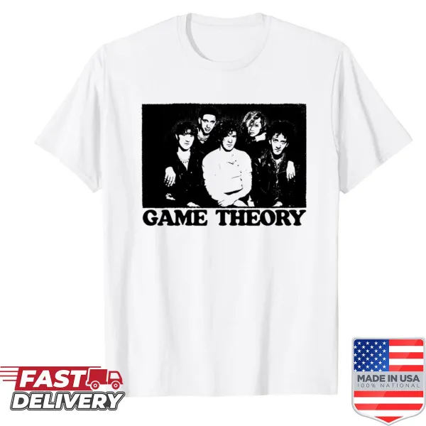 Vintage distressed shirt with retro gaming theories graphic