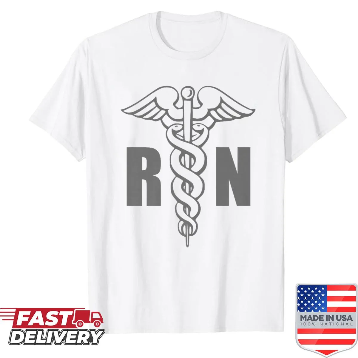 Caduceus symbol design representing nursing and healthcare