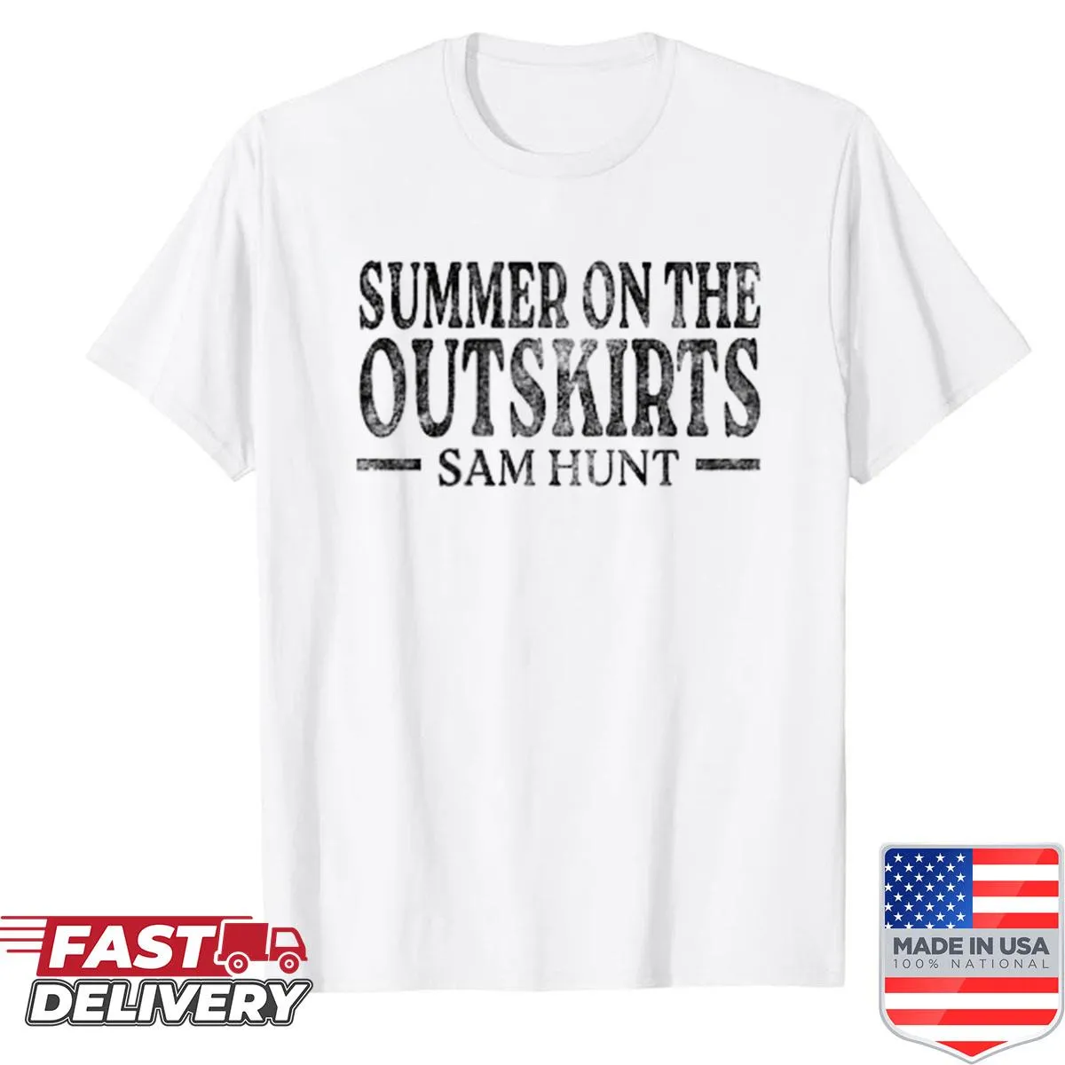 T-shirt inspired by Sam Hunt featuring a summer design