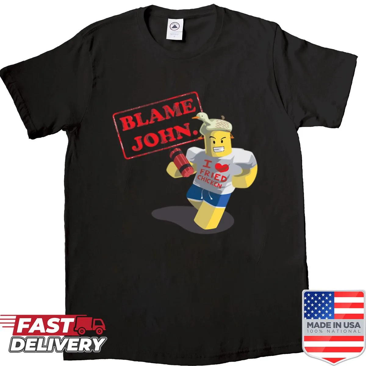 Roblox-inspired shirt with a Forsaken theme graphic