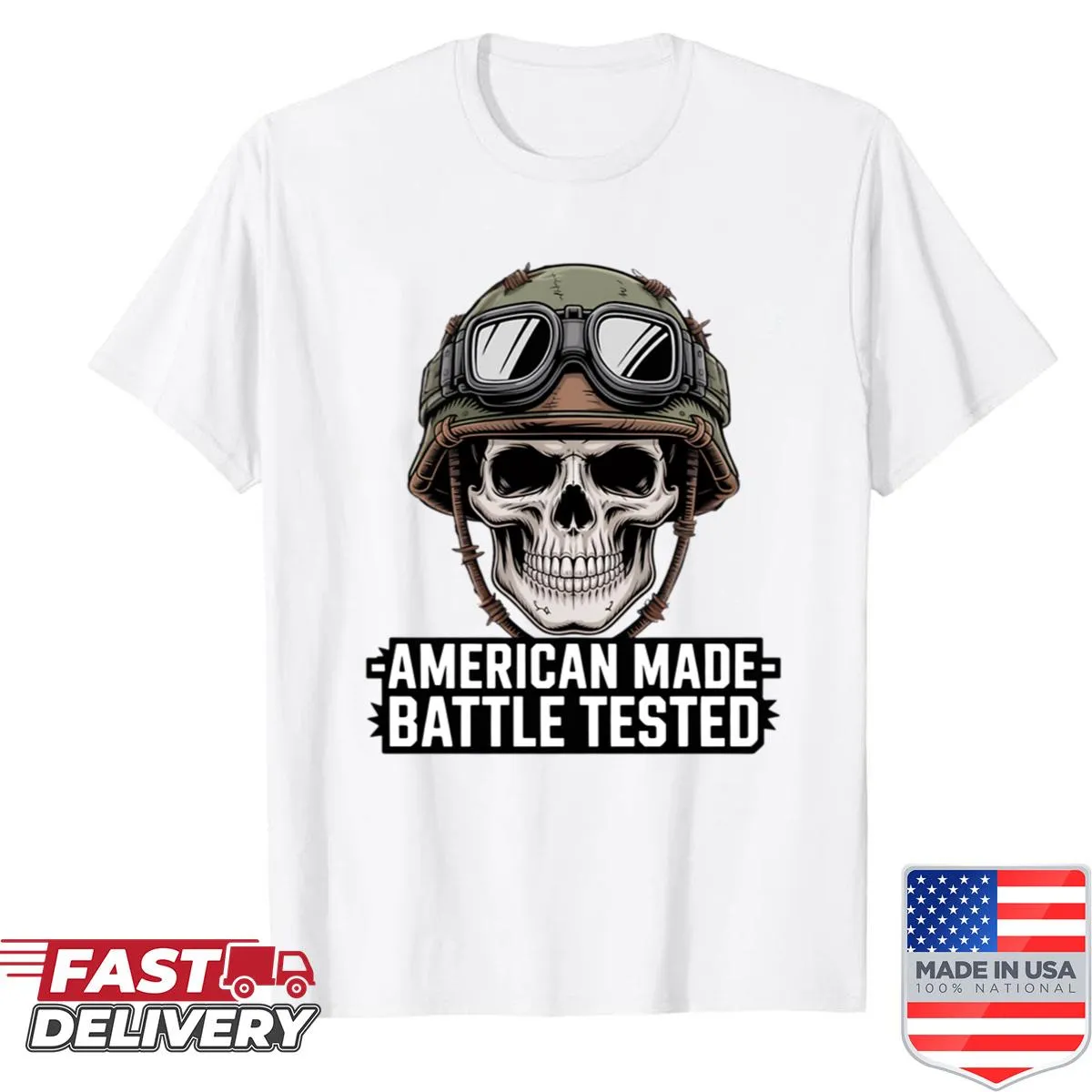 Bold skull graphic symbolizing freedom on a shirt