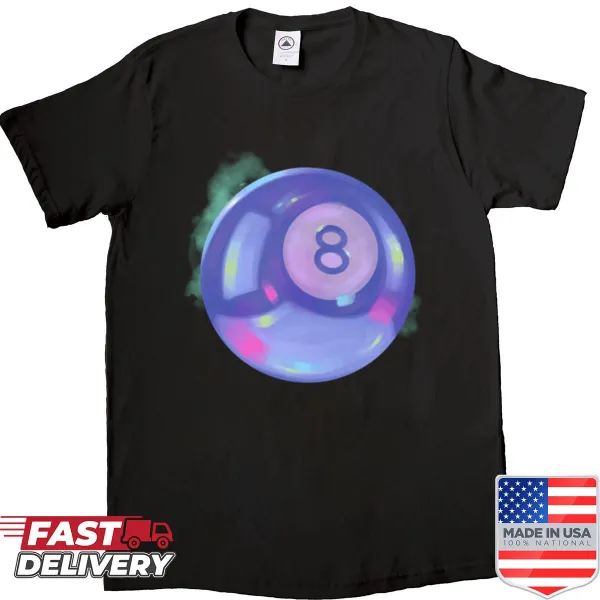 Shirt featuring a classic 8-ball billiard design.