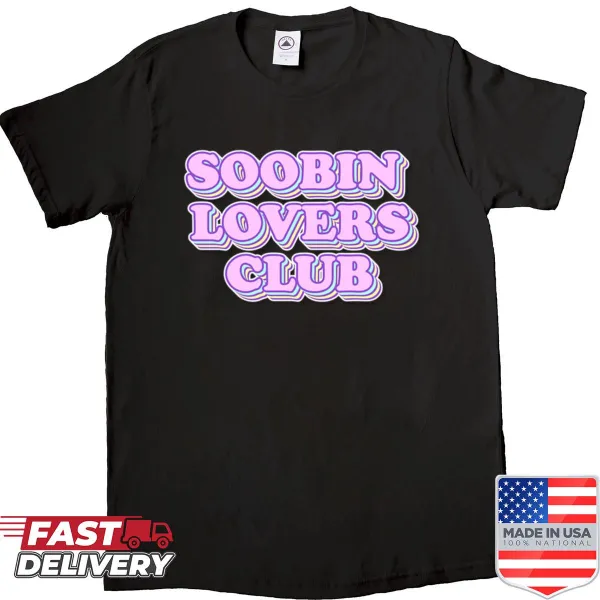 Retro typography shirt for Soobin Lovers Club members
