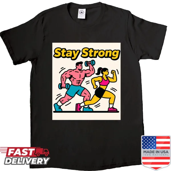 Motivational t-shirt with text encouraging strength