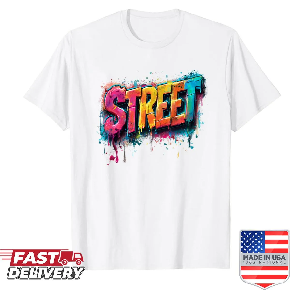 Urban streetwear design with graffiti-style bubble lettering