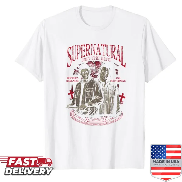 Supernatural themed shirt depicting darkness and deliverance