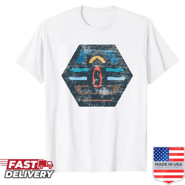 Surfing-themed shirt celebrating solo surfing experience with illustration.