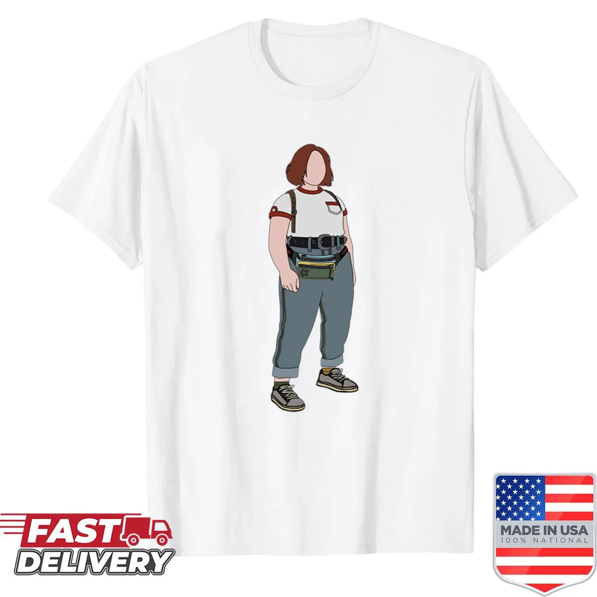 Artistic shirt design inspired by lost records and music