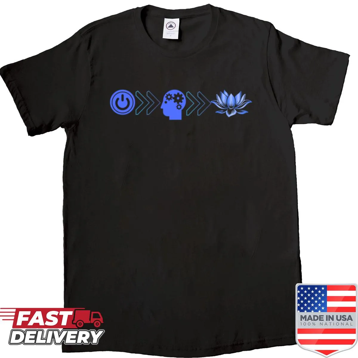 Spirituality-themed shirt featuring a lotus flower design