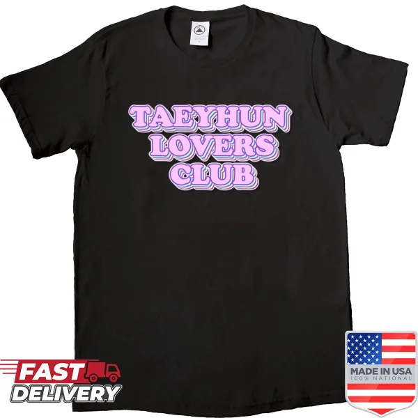Retro typography design celebrating Taehyun fans on a shirt