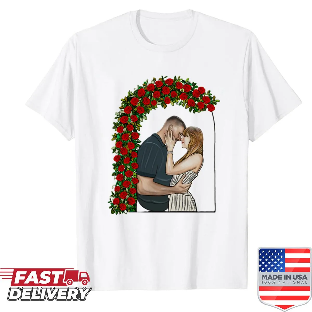 Taylor And Travis shirt with playful design for pop culture fans