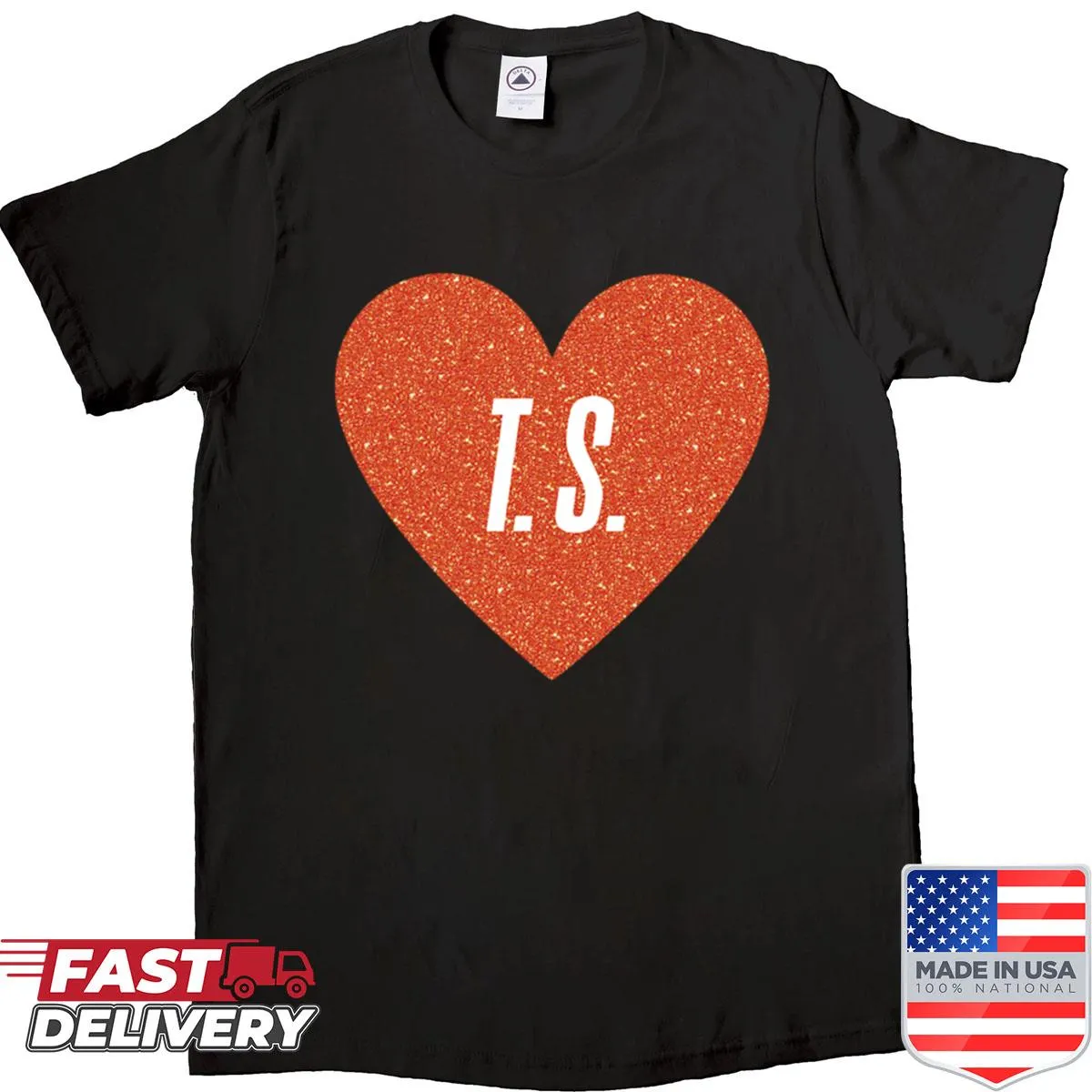 Heart-themed T-shirt celebrating showgirl life