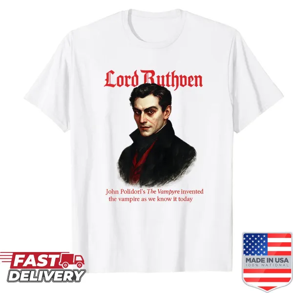 Gothic shirt inspired by John Polidori's vampire character Lord Ruthven