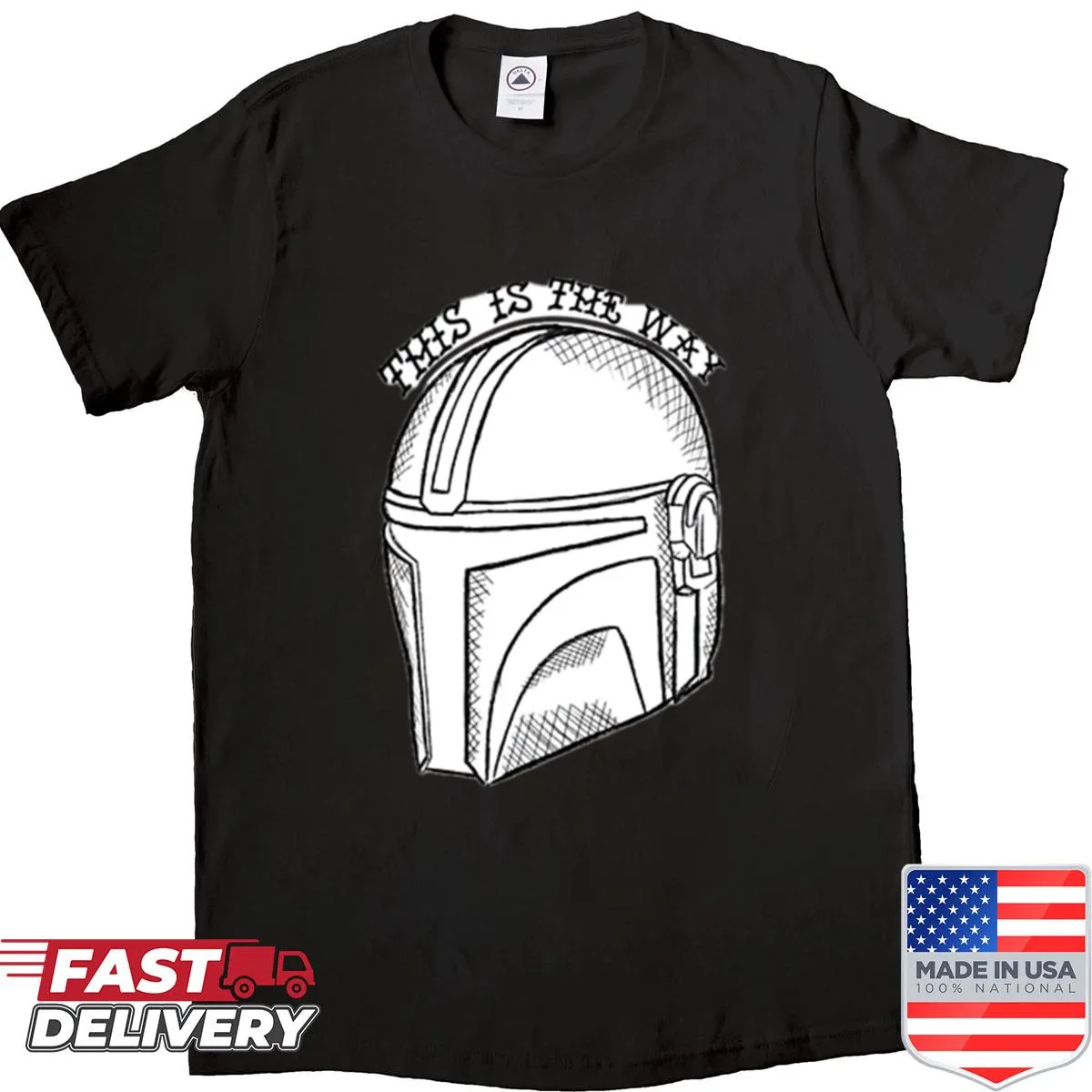Shirt featuring the phrase 'This Is The Way' inspired by Mandalorian